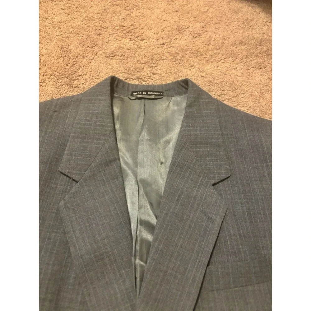 Andhurst Gray Suit Jacket Used 42L Made In Romania